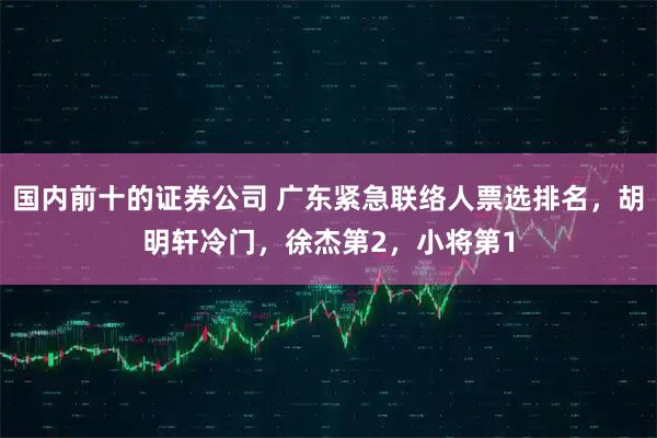 国内前十的证券公司 广东紧急联络人票选排名，胡明轩冷门，徐杰第2，小将第1